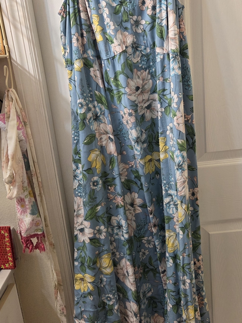 torrid Light Blue Floral Maxi Dress with Yellow And White Flowers